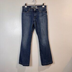 Vintage Y2K Gap Jeans 6R Long Lean Bootcut Flare Dark Wash Denim Low Rise